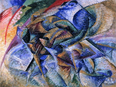 Dynamism of a Cyclist 1913 abstract canvas art print by Boccioni Umberto, Feeling at home
