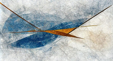 Alethiometer abstract canvas art print by Alpenglow, featuring a mystical compass-inspired design