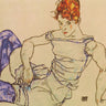 Canvas Art Print Seated Woman in Violet Stockings 1917 Abstract subject by Leighton Frederic Fine Art Print quality