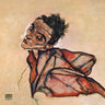 Canvas Art Print Self-Portrait with Arms Thrust Backwards 1915 Abstract subject by Schiele Egon Fine Art Print quality