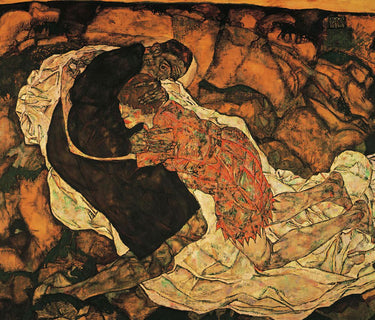Canvas Art Print Death and Maiden 1915 Abstract subject by Schiele Egon Fine Art Print quality