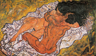 Schiele Egon Embrace Lovers 1917 abstract canvas art print by Feeling at home
