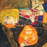 Canvas Art Print Holy Family 1913 Abstract subject by Schiele Egon Fine Art Print quality