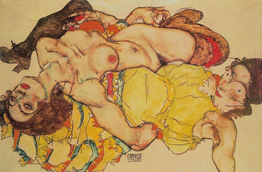 Canvas Art Print Two Girls Lying Entwined 1915 Abstract subject by Godward John W. Fine Art Print quality