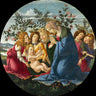 Canvas Art Print Madonna Adoring Child Five Angels 1485 Museum subject by Botticelli Sandro Fine Art Print quality