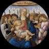 Mary with the Child and Singing Angels 1477 art print by Botticelli Sandro on museum canvas