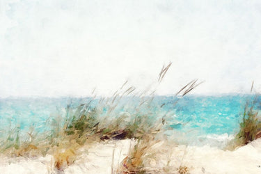 Canvas Art Print Coastal seafront shrubs Contemporary subject by Kandinsky Wassily Fine Art Print quality