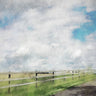 Canvas Art Print Pasture Fence Landscape subject by Vintage Hollywood Fine Art Print quality