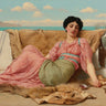 The Quiet Pet 1906 Museum Canvas art print by Godward John William, Feeling at home