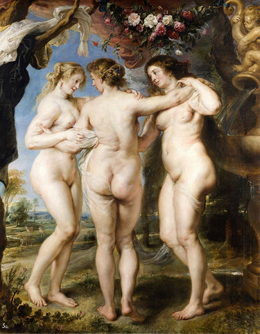 The Three Graces 1635 art print by Peter Paul Rubens on museum canvas