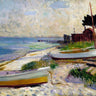 Canvas Art Print Beach Scene boats on the beach 1930 Modern subject by Constable John Fine Art Print quality
