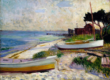 Canvas Art Print Beach Scene boats on the beach 1930 Modern subject by Constable John Fine Art Print quality