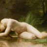 Biblis Reflections woman canvas art print by Bouguereau William, Feeling at home
