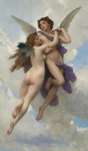 Love and Psyche 1899 museum canvas art print by Bouguereau William from Feeling at Home