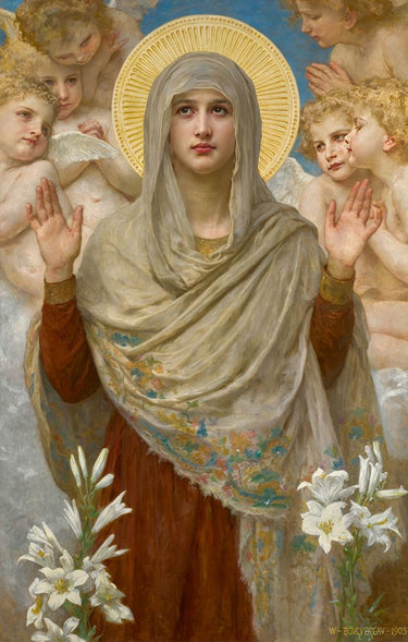 Canvas Art Print Madonna Pray for Us 1903 Museum subject by Bouguereau William Fine Art Print quality