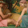 Canvas Art Print Spring classic girls 1858 Museum subject by Bouguereau William Fine Art Print quality
