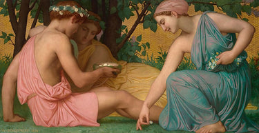 Canvas Art Print Spring classic girls 1858 Museum subject by Bouguereau William Fine Art Print quality