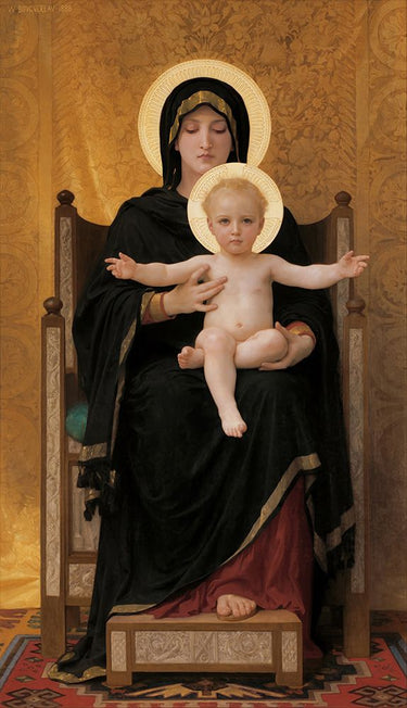 Virgin and Child 1888 World Culture canvas art print by Bouguereau William, Feeling at home