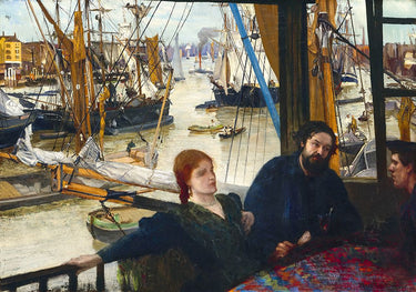 Wapping port bar 1860 Museum Canvas art print by Whistler James McNeill, Feeling at home