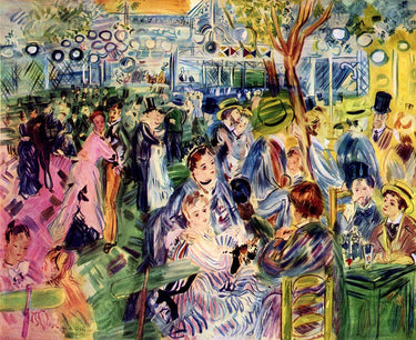 Canvas Art Print Le Moulin de la Galette, after Renoir 1943 Museum subject by Dufy Raoul Fine Art Print quality