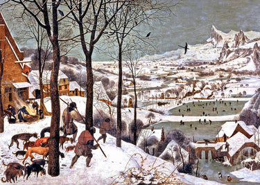 Canvas Art Print Hunters in the Snow Winter Museum subject by Rawlins Buck Fine Art Print quality