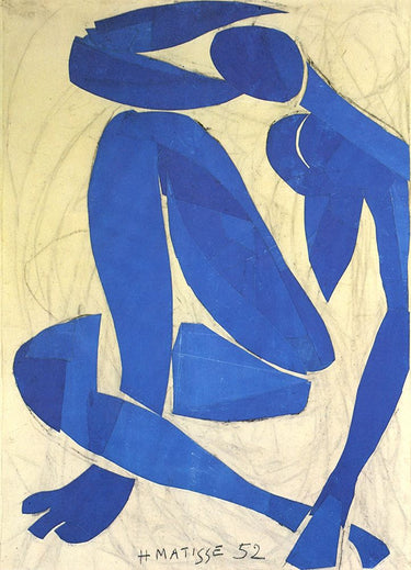 Canvas Art Print Blue Nude IV 1952 Abstract subject by Marc Franz Fine Art Print quality