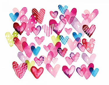 Children's art print featuring colorful hearts with "I Heart You" message by Berrenson Sara, on a canvas from Feeling at Home.