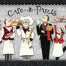 French chefs food canvas art print by Feeling at Home featuring vibrant, detailed food and chef illustrations in a stylish design.