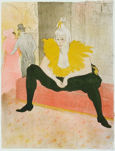 Feeling at Home art print of Henri Toulouse-Lautrec's La Clownesse Assise from Elles Vintage Canvas by Vintage Apple Collection