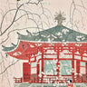 Japan I Travel canvas art print by Feeling at Home, featuring a scenic travel-themed illustration in vibrant colors.