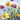 Springing Up 1 decorative canvas art print by Saunders Alonza, featuring vibrant, abstract floral design in bright colors.
