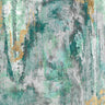 Feeling at home turquoise waters abstract canvas art print by Brown Denise featuring vibrant turquoise and blue watercolor-inspired design.