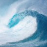 In the Waves coastal canvas art print by Feeling at Home, featuring a serene ocean scene with waves and coastal landscape.