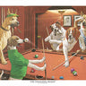 Feeling at Home Scratching Beagle animals canvas art print by Sarnoff Arthur, featuring a detailed beagle dog illustration.