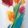 Bright tulip bunch abstract canvas art print by Parker Karen Lorena, featuring vibrant floral design for home decor.