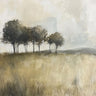 Feeling at Home Woodland Trees landscape canvas art print by Grace Mona showing a serene forest scene with tall trees and lush greenery.