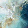 Abstract canvas art print featuring vibrant colors and organic shapes by Broughton Shaylen for Feeling at Home.