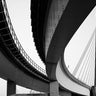 Feeling at Home Bridge Curve Abstract Canvas art print by Stelfox Norm, featuring vibrant, flowing shapes and modern design.