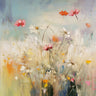 Feeling at Home floral canvas art print titled "Blooms in the Meadow I" by Orlov Irena, showcasing vibrant meadow flowers.