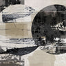 Inky black tracings abstract canvas art print by Feeling at Home, featuring bold black lines on a neutral background.