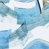 Blue Stroke II abstract canvas art print by Feeling at Home, featuring bold blue brushstrokes on textured canvas.