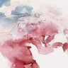 Feeling at Home Pink Lagoon abstract canvas art print by PI Studio featuring vibrant pink and blue watercolor design.