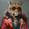 Feeling at Home Tiger Glam Animals canvas art print by Lazar Studio showing a stylish tiger design on textured canvas.