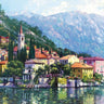 Feeling at Home coastal canvas art print featuring a serene Lake Como reflection scene by Behrens Howard.