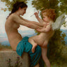 Young girl figurative canvas art print by Bouguereau William Adolphe, depicting a serene young girl in a classical pose.