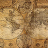 Vintage map canvas art print by Feeling at Home, featuring a detailed, antique-style world map for wall decor.