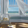 Gentle Reader coastal canvas art print by Hollingsworth Karen, featuring serene beach scene with soft, calming colors and natural textures.