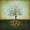 Fantasy canvas art print titled "Strung Together" by Huynh Duy, featuring vibrant abstract design on textured canvas.