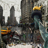 Feeling at Home New York Cityscape canvas art print featuring a vibrant skyline view, perfect for modern home wall decor.