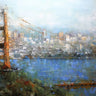 Golden Gate Vista coastal canvas art print by Feeling at Home, featuring a scenic view of the Golden Gate Bridge.